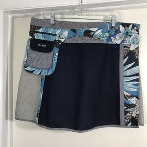Moshiki adjustable/reversible wool cotton skirt